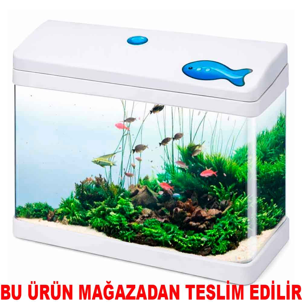 Sobo Sistemli Komple Akvaryum 38.5 Cm Beyaz
