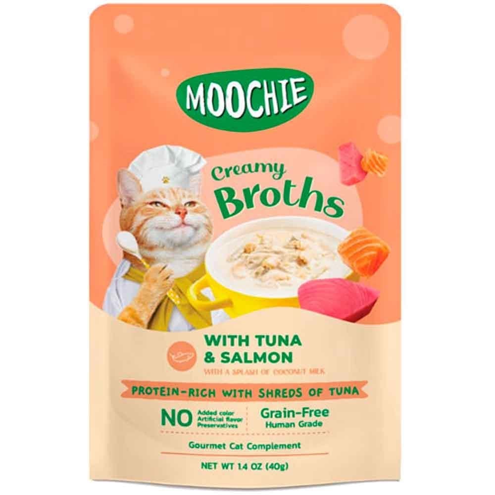 Moochie Kedi Çorbası Parça Ton Balığı Somon Tahılsız 40 Gr