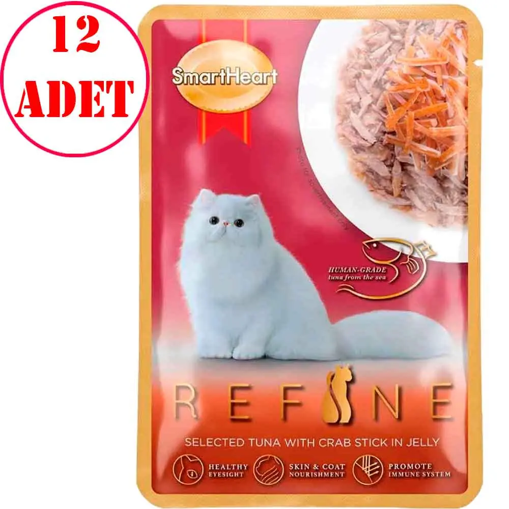 Smart Heart Refine Ton Balıklı Yengeçli Pouch 70 Gr 12 Ad