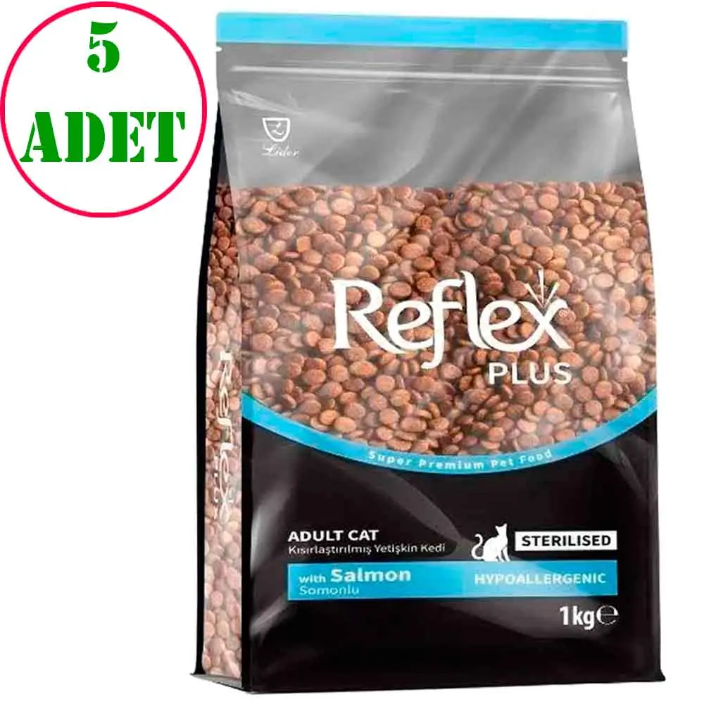 Reflex Plus Somonlu Kısırlaştırılmış Kedi Maması 1 Kg 5 AD
