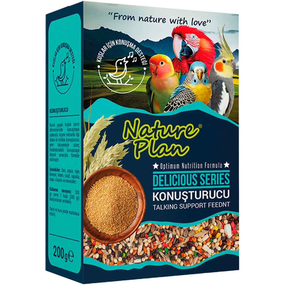 Nature Plan Delicious Serisi Konuşturucu Kuş Yemi 200 Gr