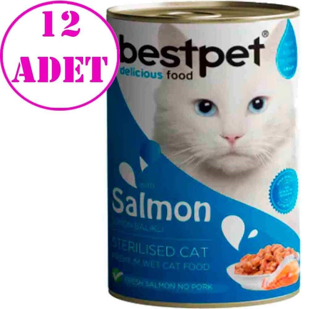 BestPet Somonlu Kısırlaştırılmış Kedi Konservesi 400gr 12 AD
