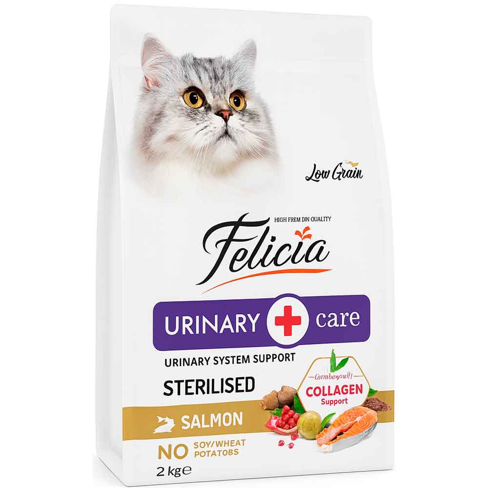 Felicia Sterilised Somonlu Kedi Maması Kolajenli Az Tahıllı 2 Kg