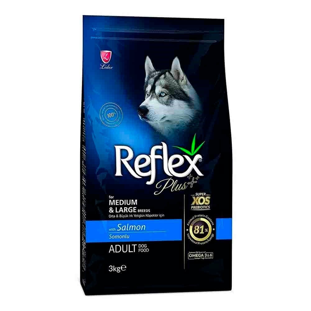 Reflex Plus Somonlu Orta ve Büyük Irk Yetişkin Köpek Maması 3 Kg