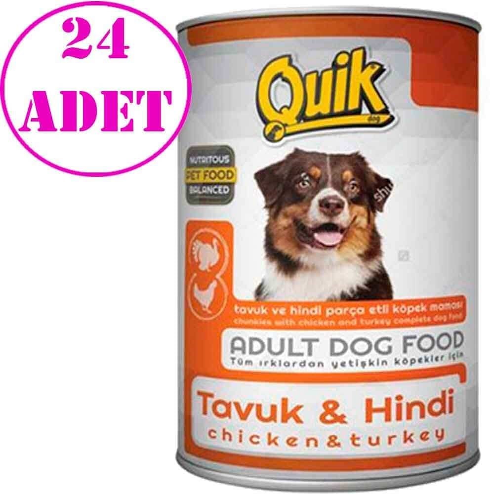 Quik Köpek Konservesi Tavuk Hindi 415 gr 24 AD
