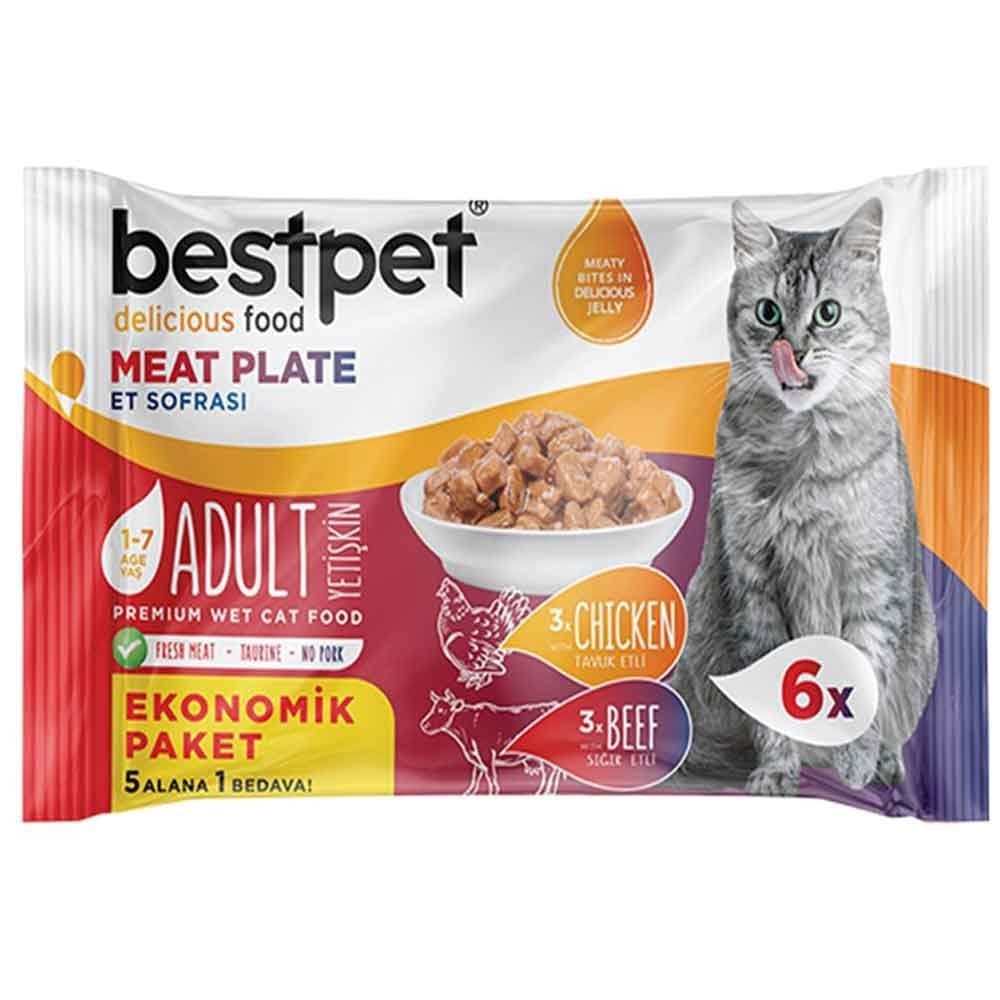 Bestpet Etli Çeşitler Kedi Konservesi 85 Gr 6 Al 5 Öde