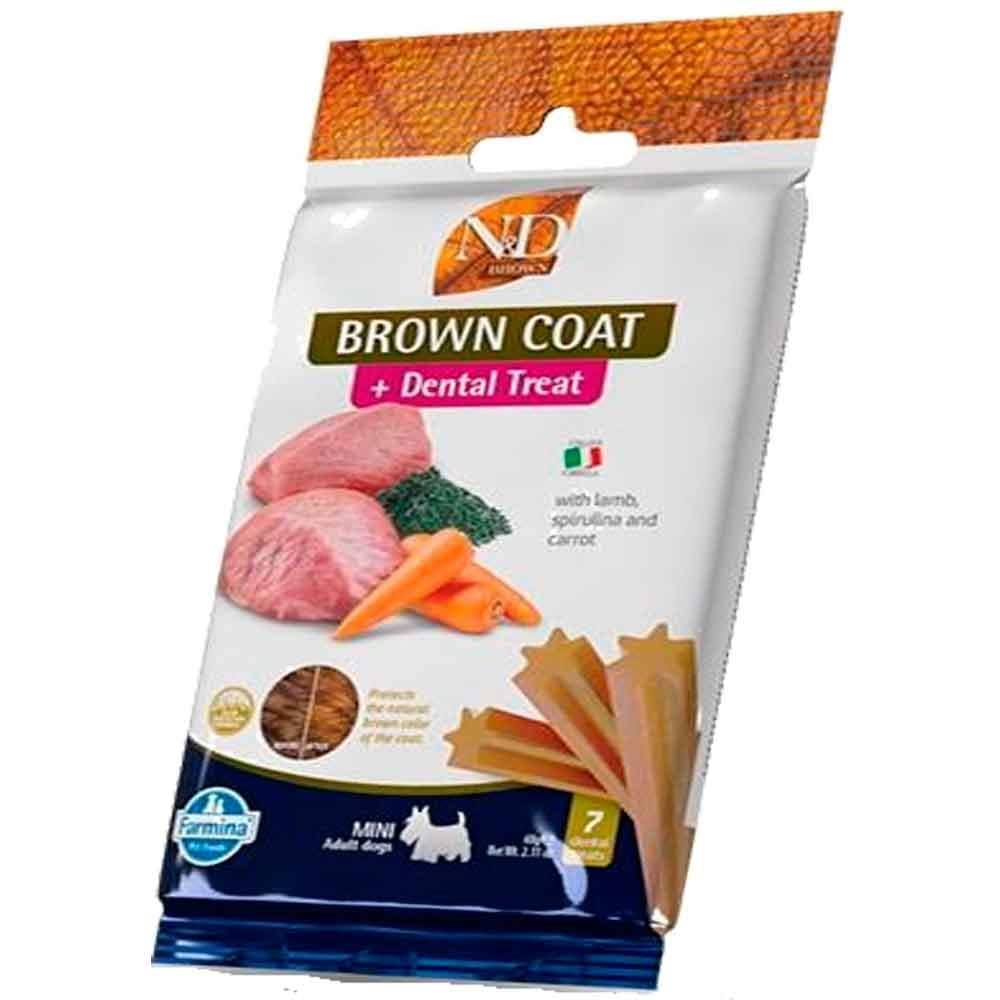 ND Dental Treat Brown Coat Kuzu Etli Mini Köpek Ödülü 7'li Paket