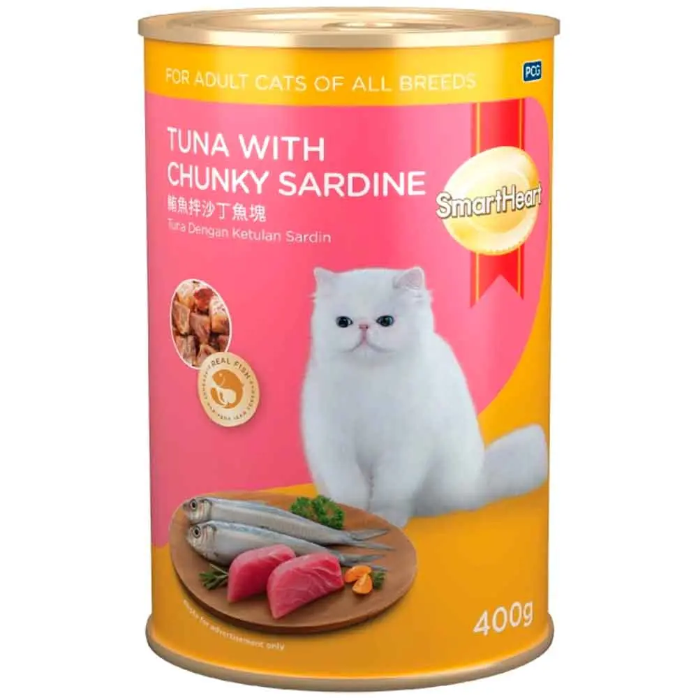 Smart Heart Kedi Konservesi Sardalya ve Ton Balıklı 400 Gr