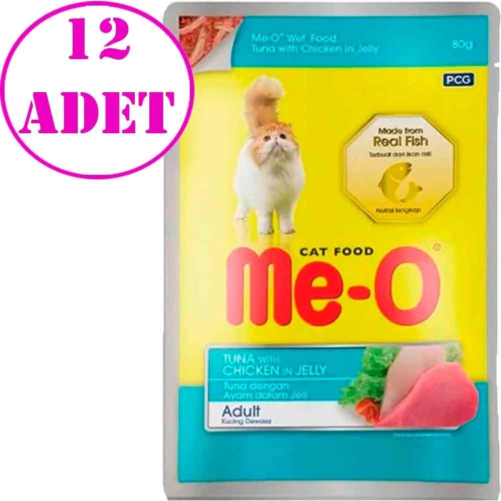 Meo Kedi Konservesi Jöle Ton Balıklı 80 Gr 12 AD