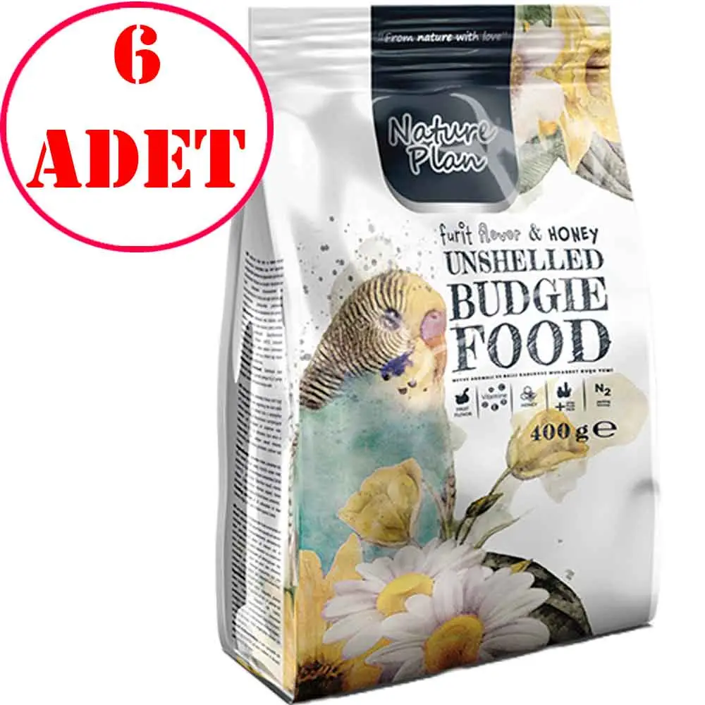 Nature Plan Kabuksuz Muhabbet Kuşu Yemi 400 Gr 6 AD