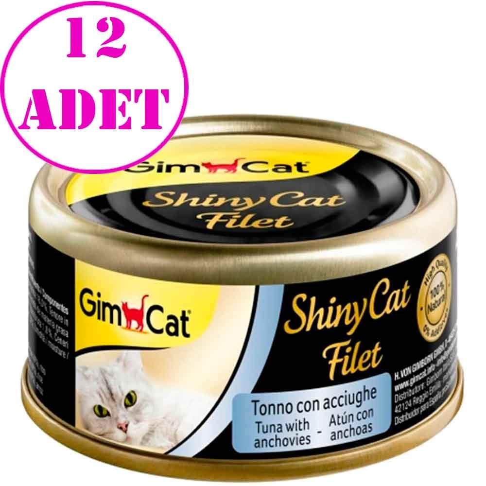 Gimcat Shinycat Kıyılmış Tuna Ançuez Kedi Konservesi 70 Gr 12 AD