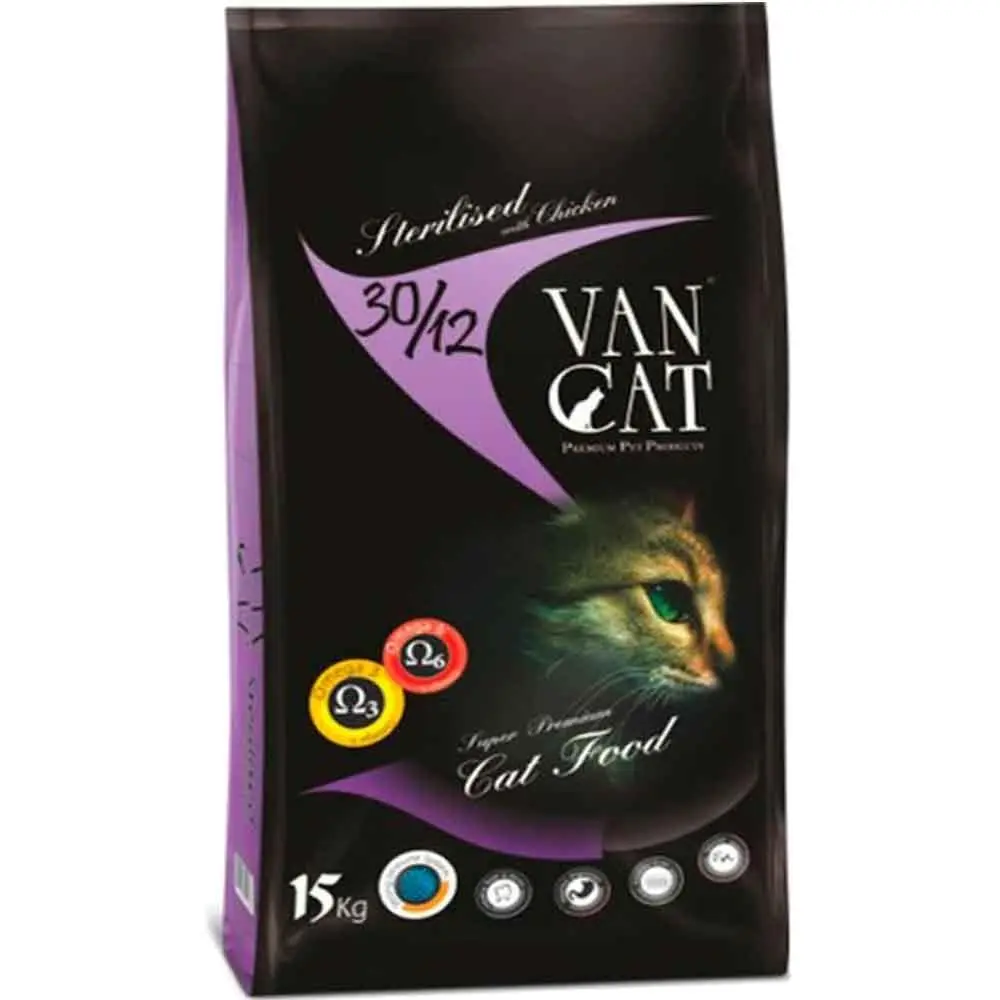 Vancat Sterilised Tavuklu Kısırlaştırılmış Kedi Maması 15 Kg