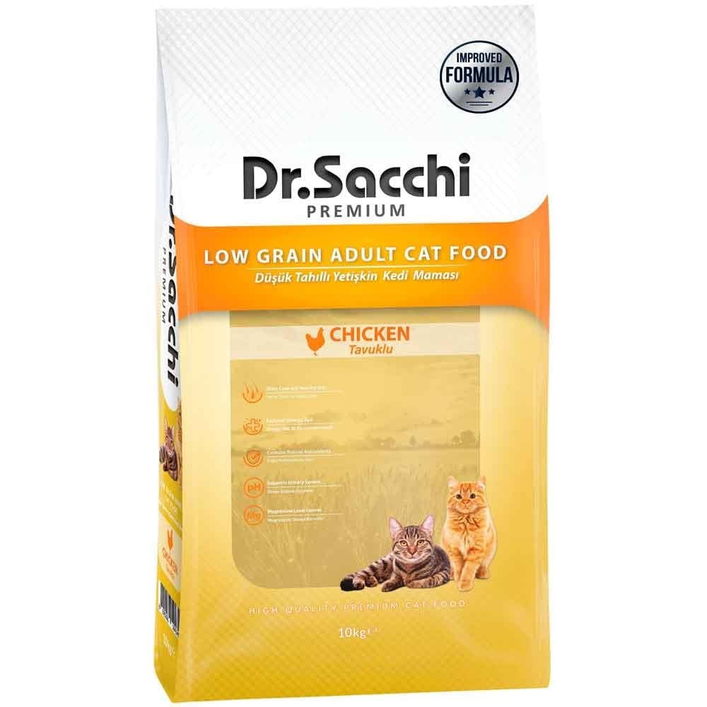 Dr Sacchi Kedi Maması Düşük Tahıllı Tavuklu 10 Kg