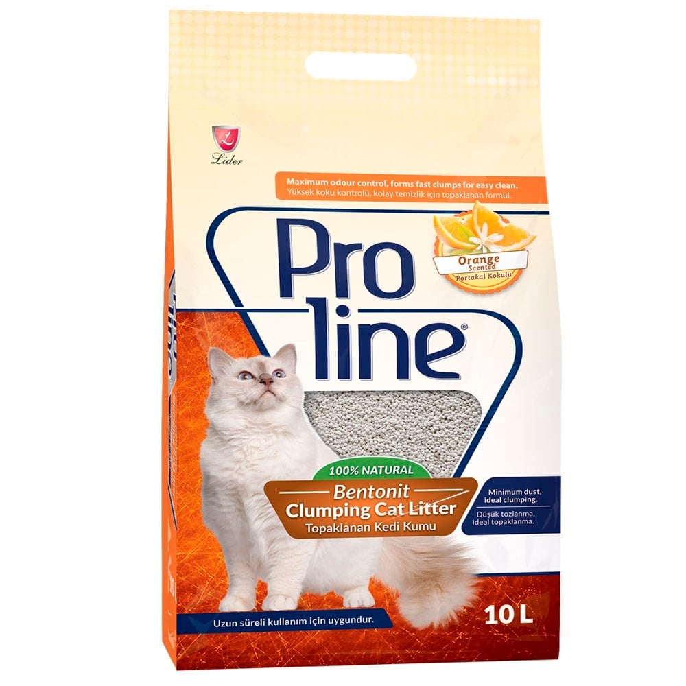 Pro Line Süper Topaklanan İnce Taneli Portakal Kokulu Kedi Kumu 10lt