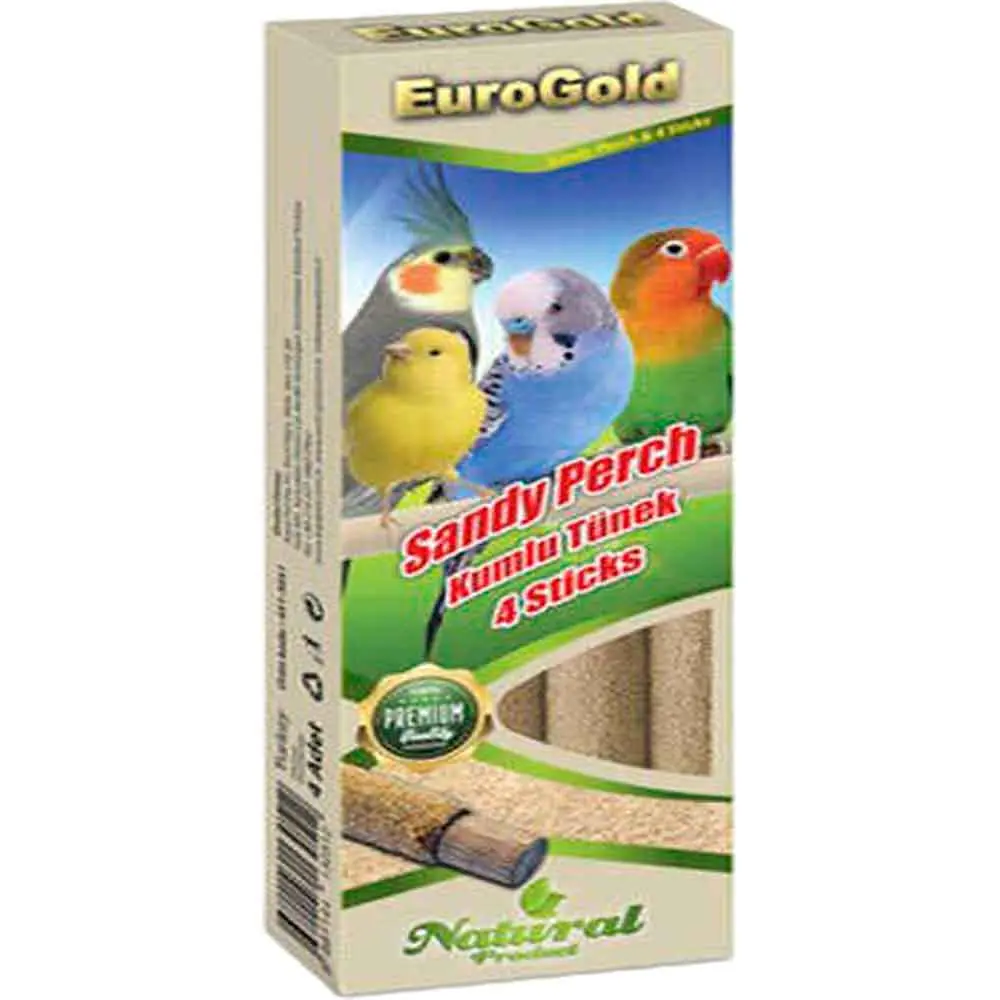 Euro Gold Doğal Kumlu Kuş Tüneği ( 4'lü Paket )