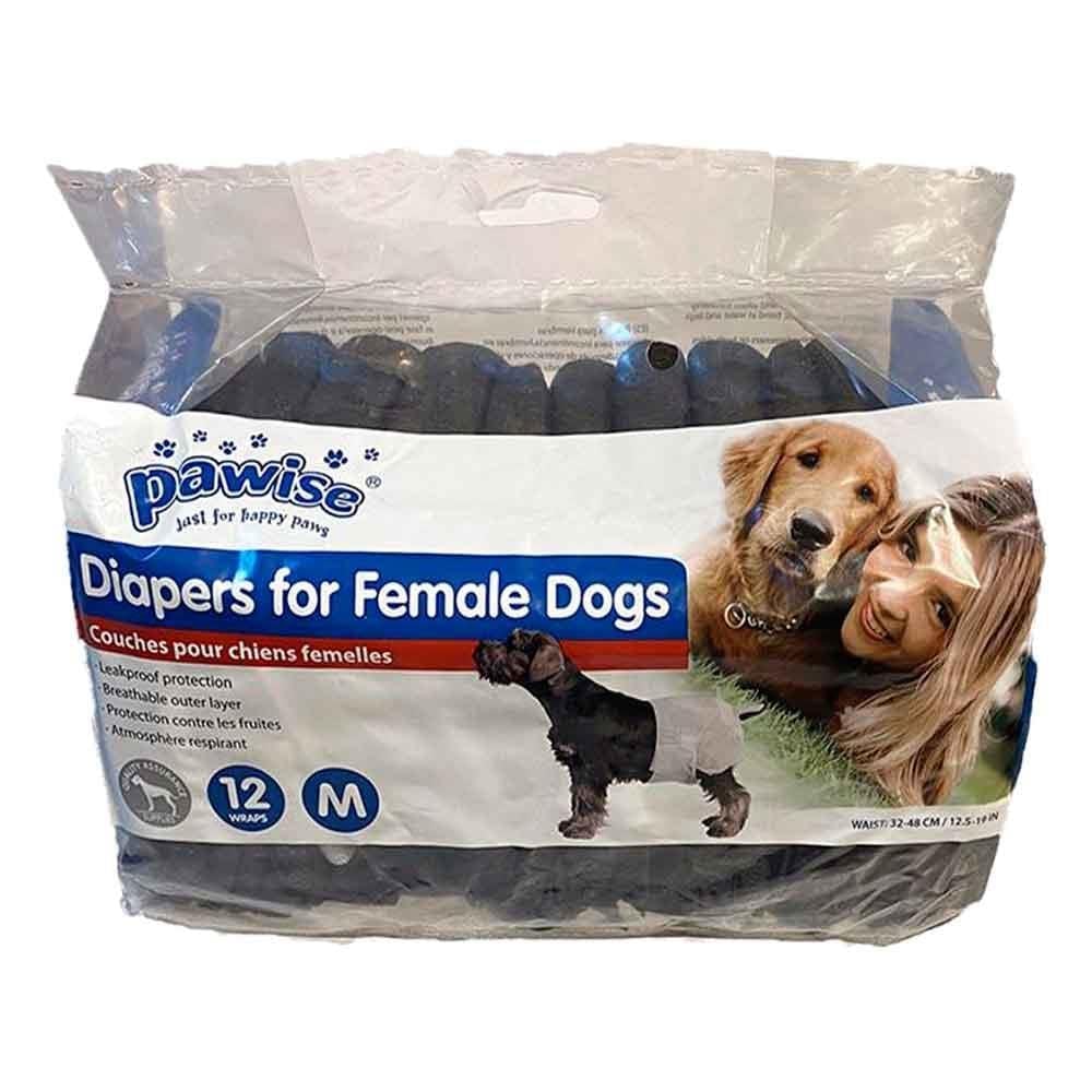 Pawise Ultra Emici Köpek Bezi 12'li Siyah M