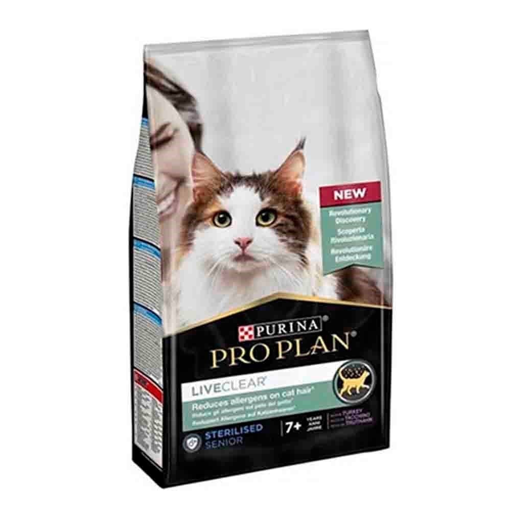 Proplan LiveClear +7 Hindili Alerjen Azaltan Kısırlaştırılmış Yaşlı Kedi Maması 1,4kg