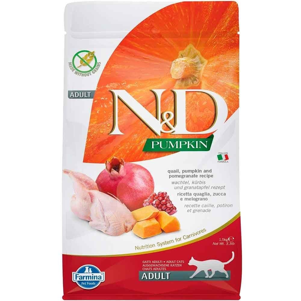 N D Kedi Maması Balkabaklı Bıldırcınlı Narlı 1,5 Kg