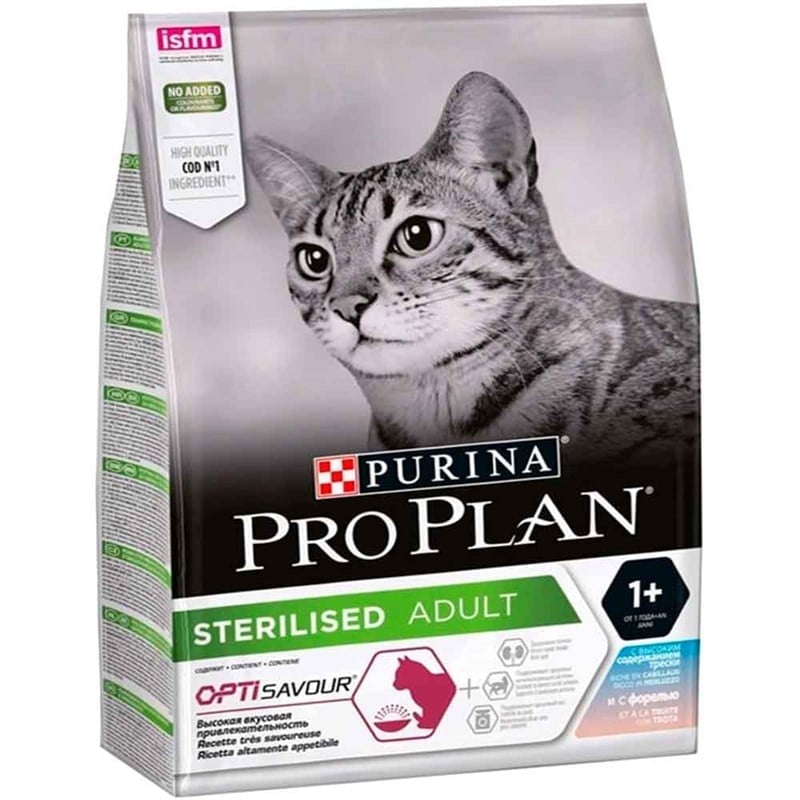 ProPlan Sterilised Kedi Maması Morina ve Alabalıklı 1.5 Kg
