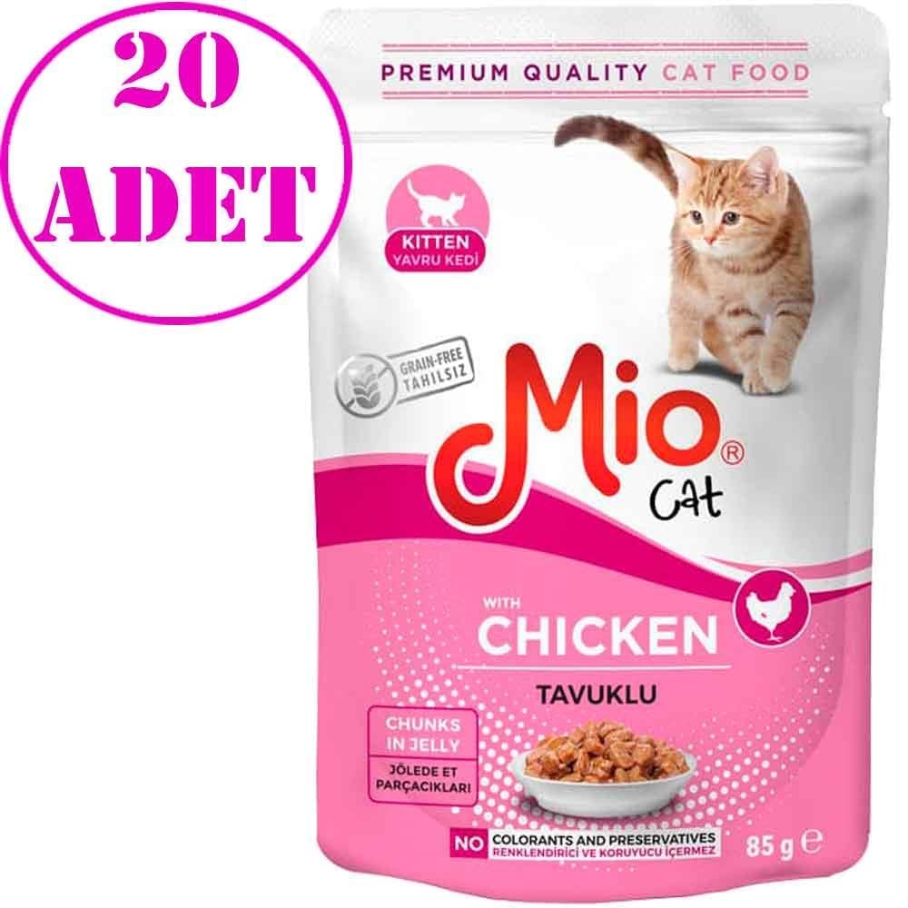 Mio Tavuklu Yavru Kedi Yaş Mama 85 Gr 20 AD