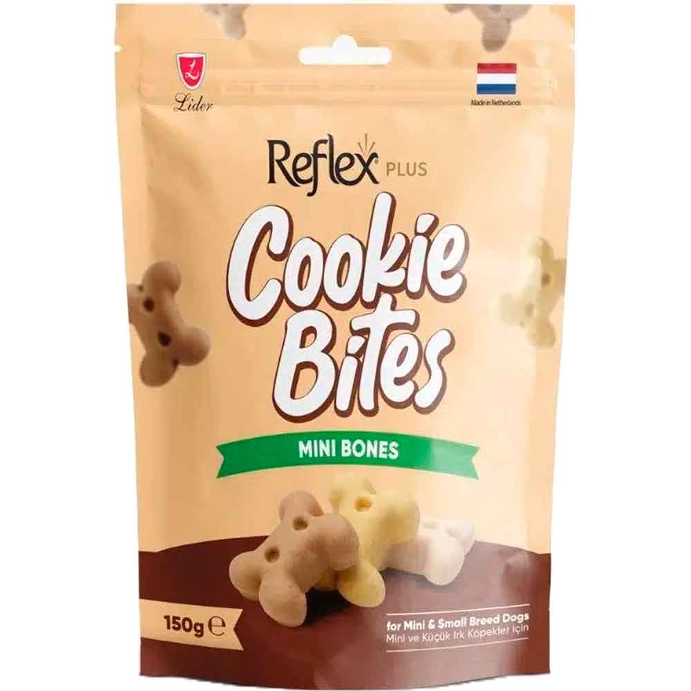 Reflex Plus Cookie Bites Mini Bones Küçük Irk Köpek Ödül Maması 150 Gr