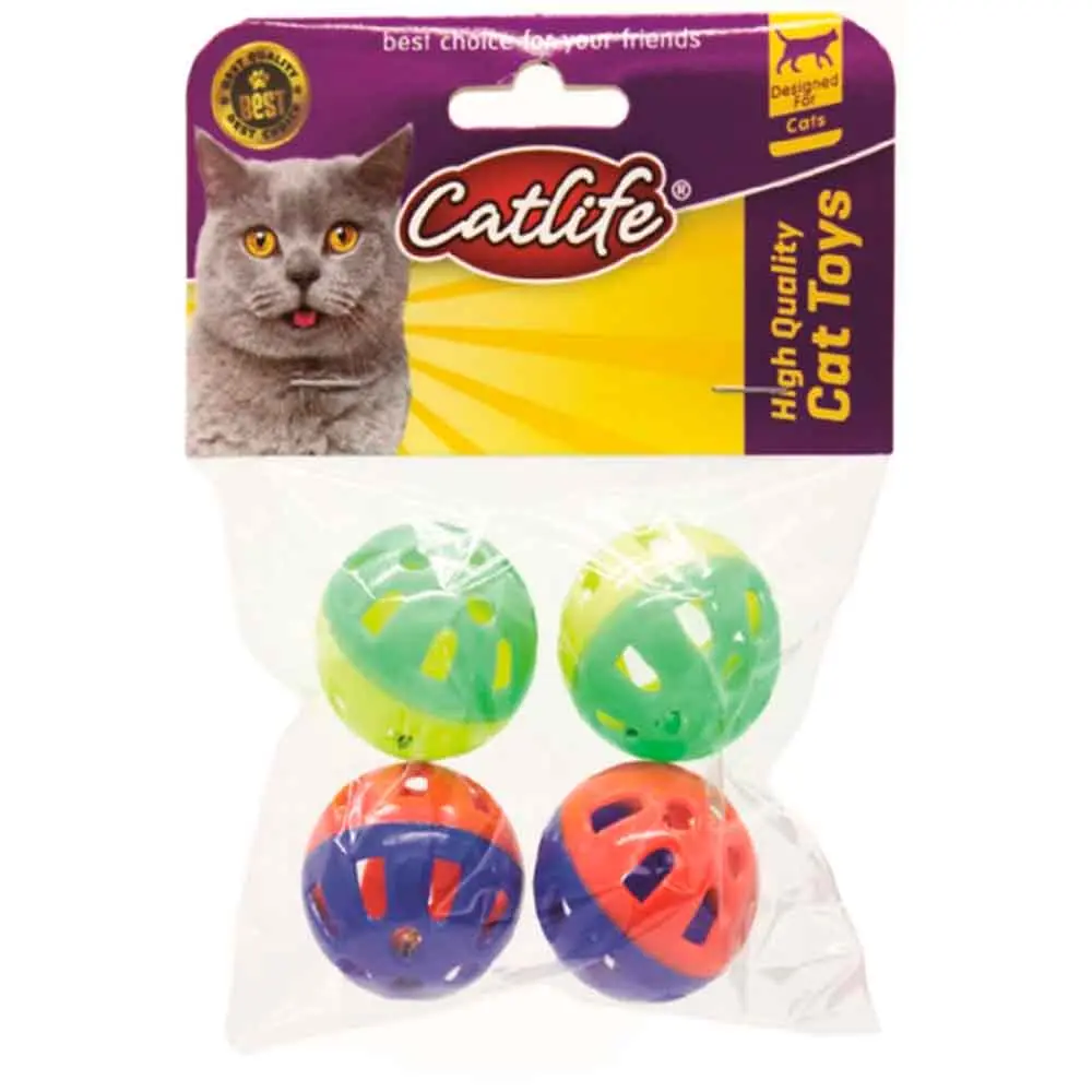 Catlife Kedi Oyuncağı Zilli Toplar 4 Cm (4'lü)