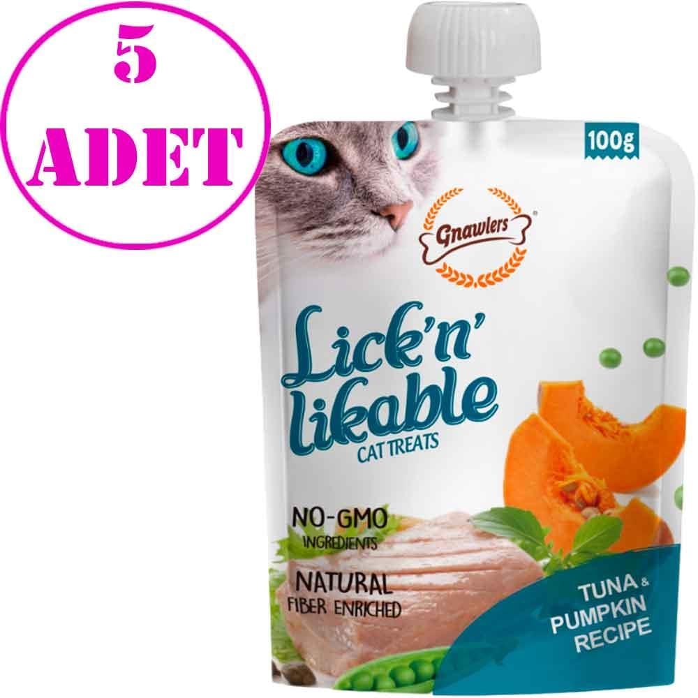 Gnawlers Kedi Ödülü Ton Balıklı ve Balkabaklı Krema 100 Gr 5 AD