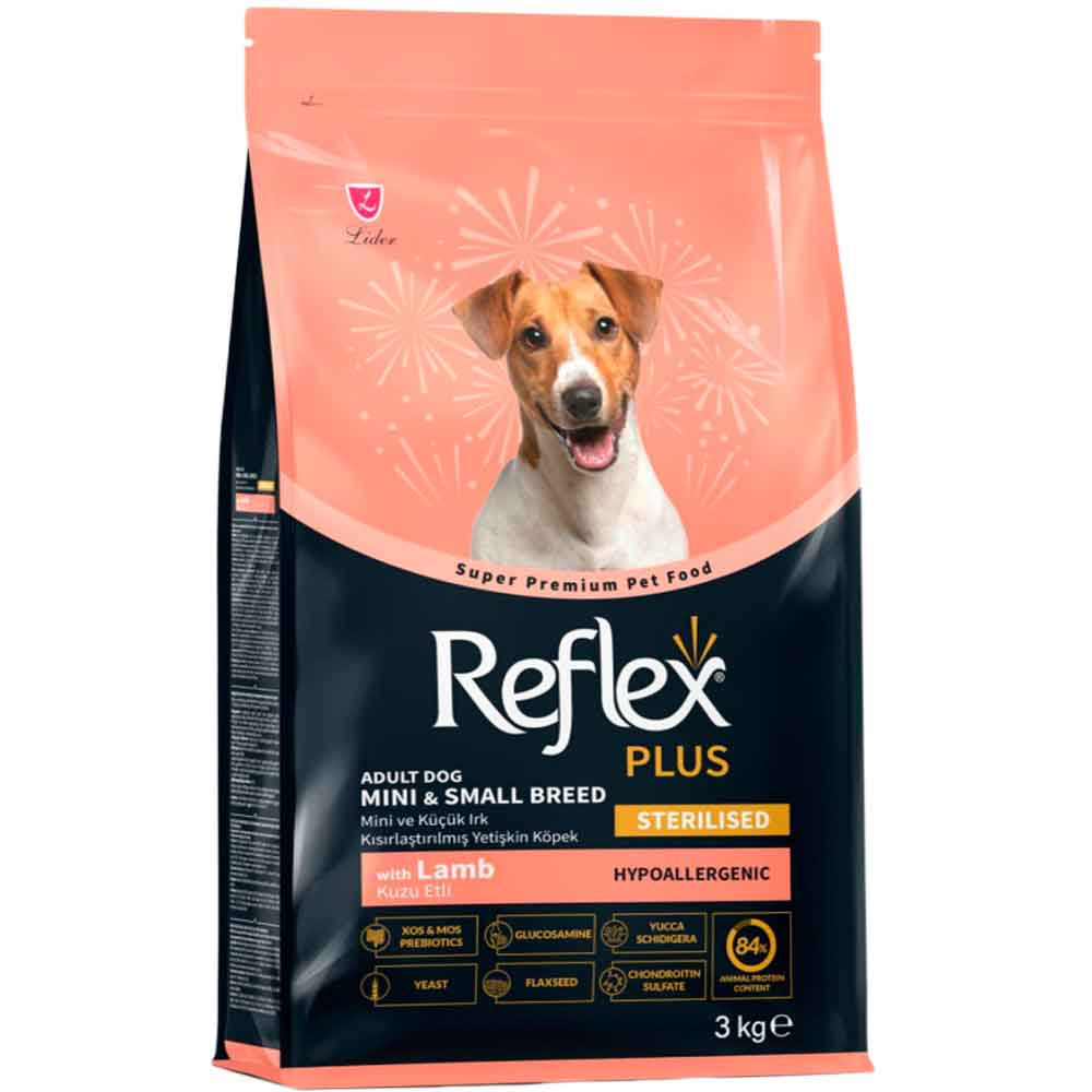 Reflex Plus Kısırlaştırılmış Köpek Maması Kuzu Etli Küçük Irk 3 Kg