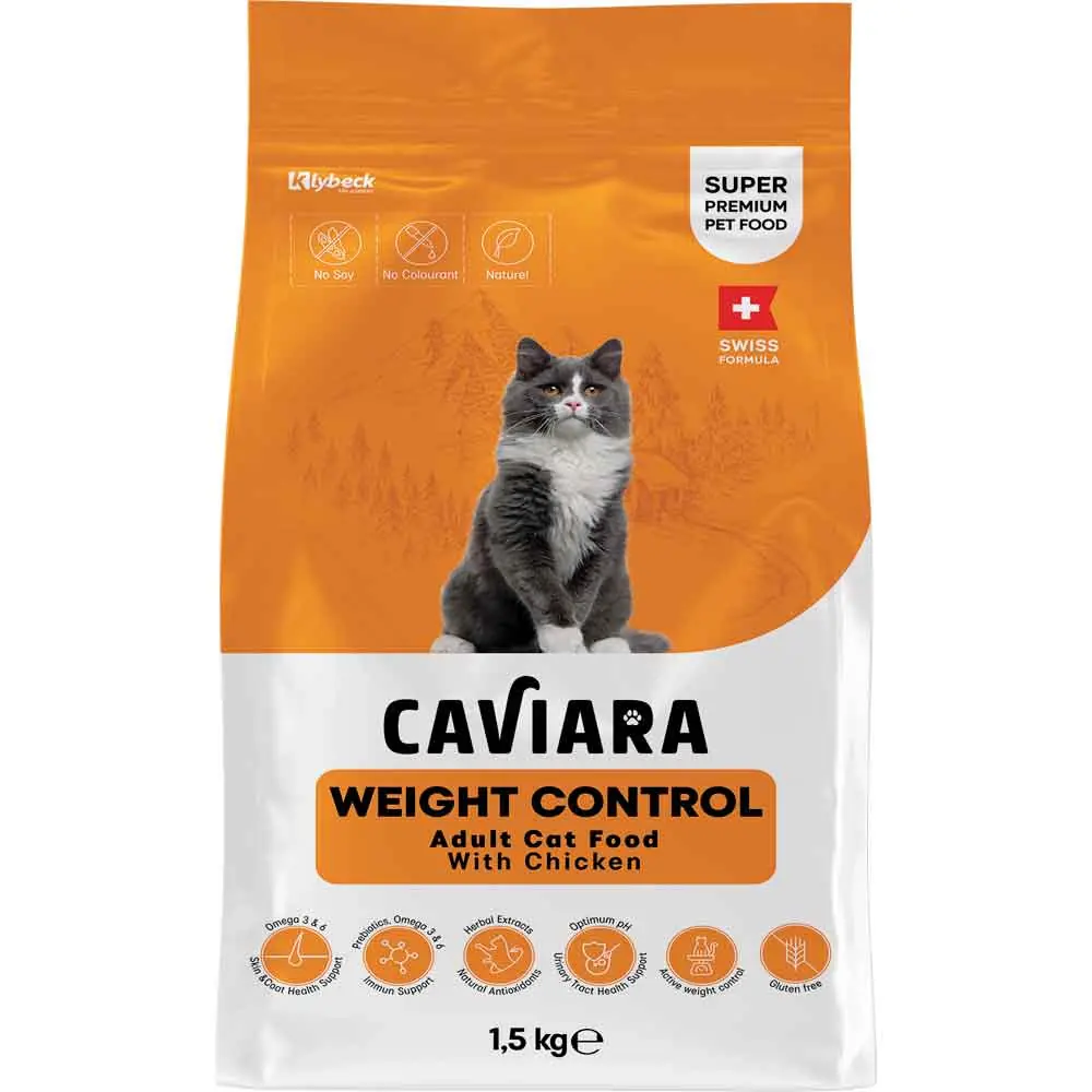 Caviara Kilo Kontrolü İçin Tavuklu Kedi Maması 1,5 Kg