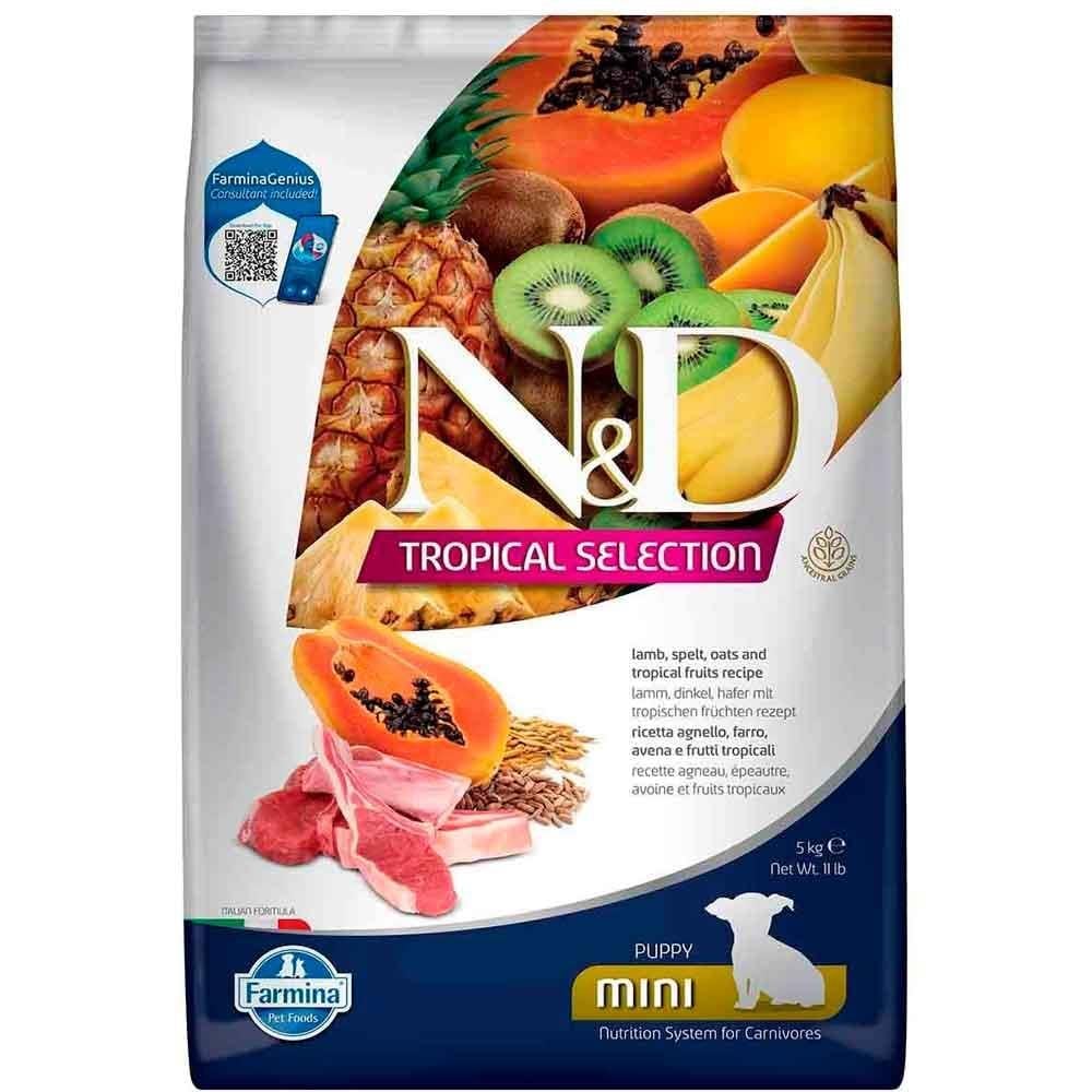 ND Tropical Meyveli Mini Irk Yavru Köpek Maması Kuzu Etli 5 Kg