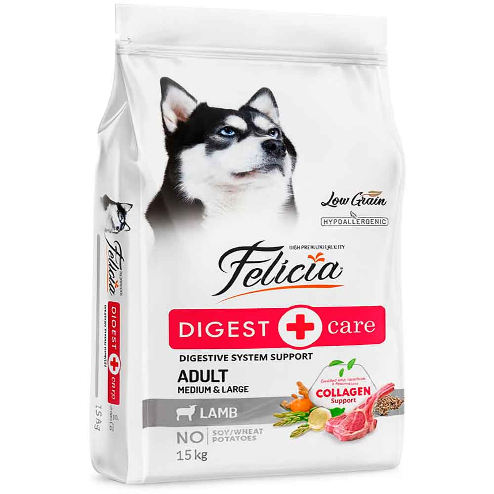 Felicia Köpek Maması Kuzu Etli Kolajenli Az Tahıllı 15 Kg