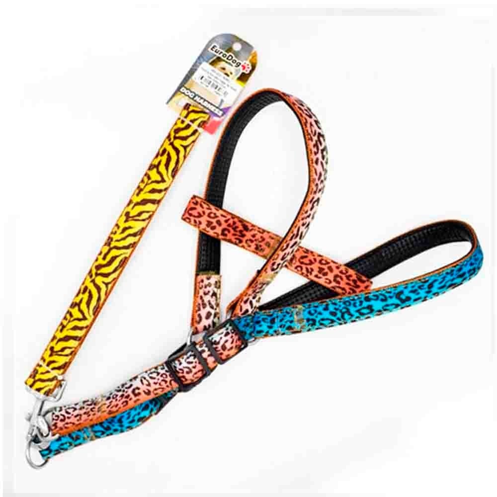 Eurodog Köpek Uzatma Tasması+Göğüs Tasması 120 Cm Renkli