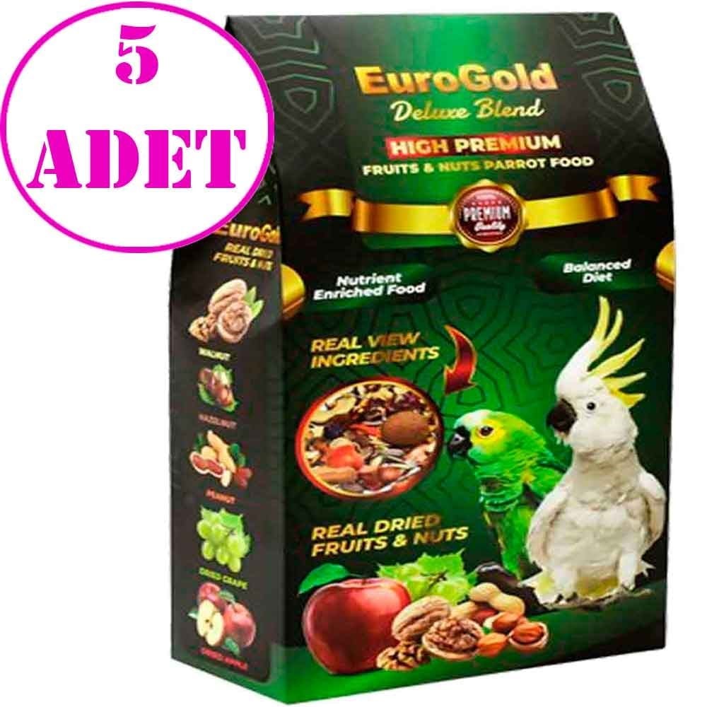 EuroGold Deluxe Blend Meyveli ve Kuruyemişli Papağan Yemi 650 Gr 5 AD