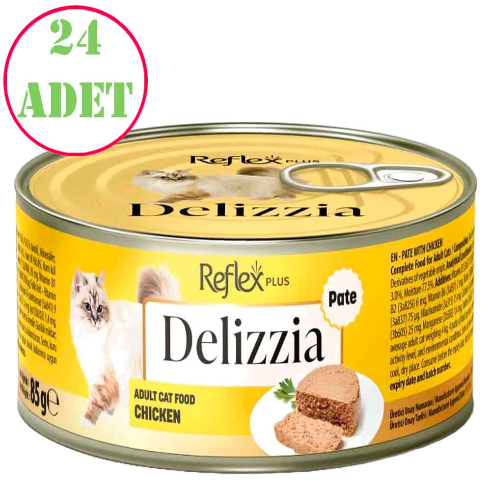 Reflex Plus Delizzia Kedi Konservesi Tavuklu Ezme 85 Gr 24 AD