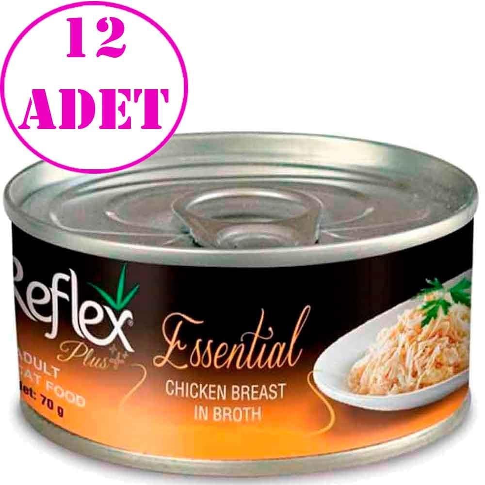 Reflex Plus Essential Kedi Konservesi Tavuk Göğüslü 70 Gr 12 AD