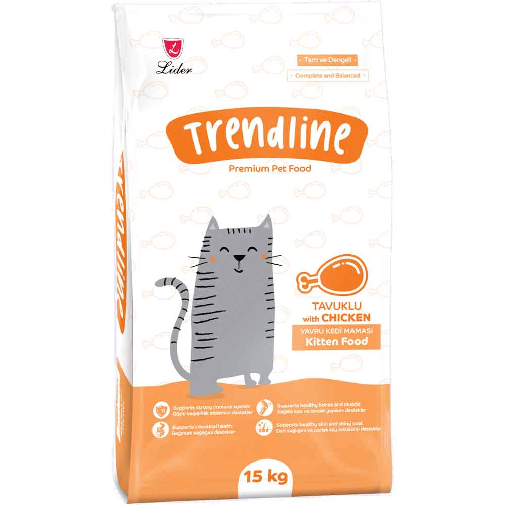 Trendline Kitten Tavuklu Yavru Kedi Maması 15 Kg