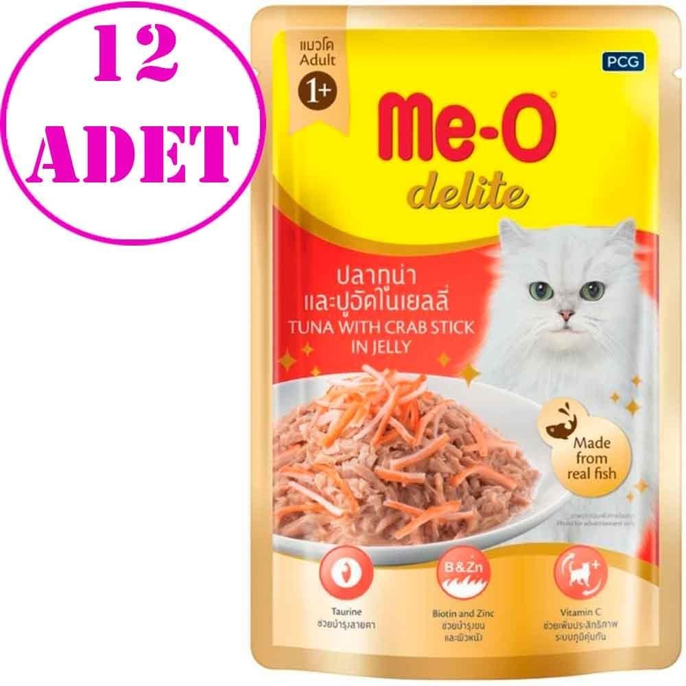 Me-O Delite Pouch Ton Balığı ve Yengeç Kedi Konservesi 70 Gr 12 AD