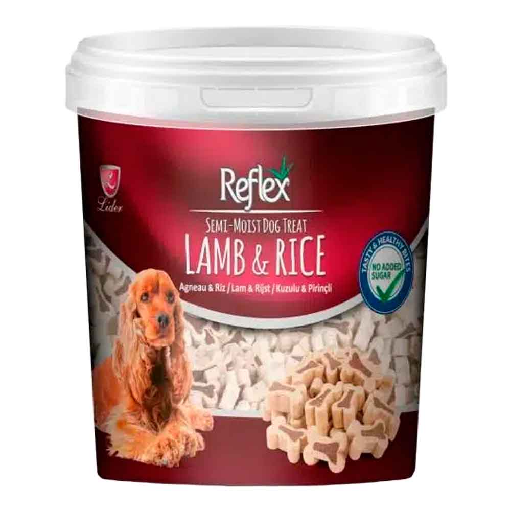 Reflex Kuzulu ve Pirinçli Yarı Yumuşak Köpek Ödül Maması 500 Gr