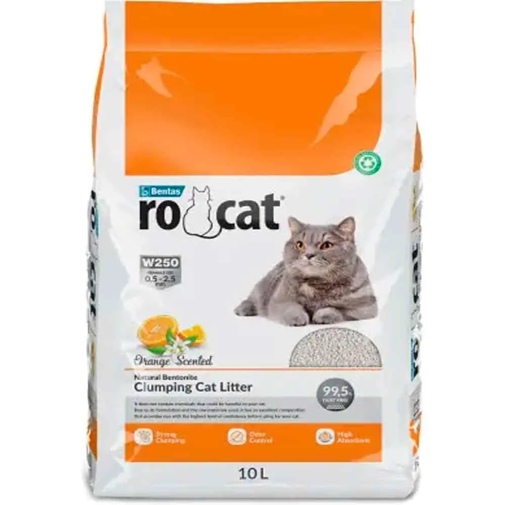 RoCat Kedi Kumu Portakal Kokulu İnce 10 LT