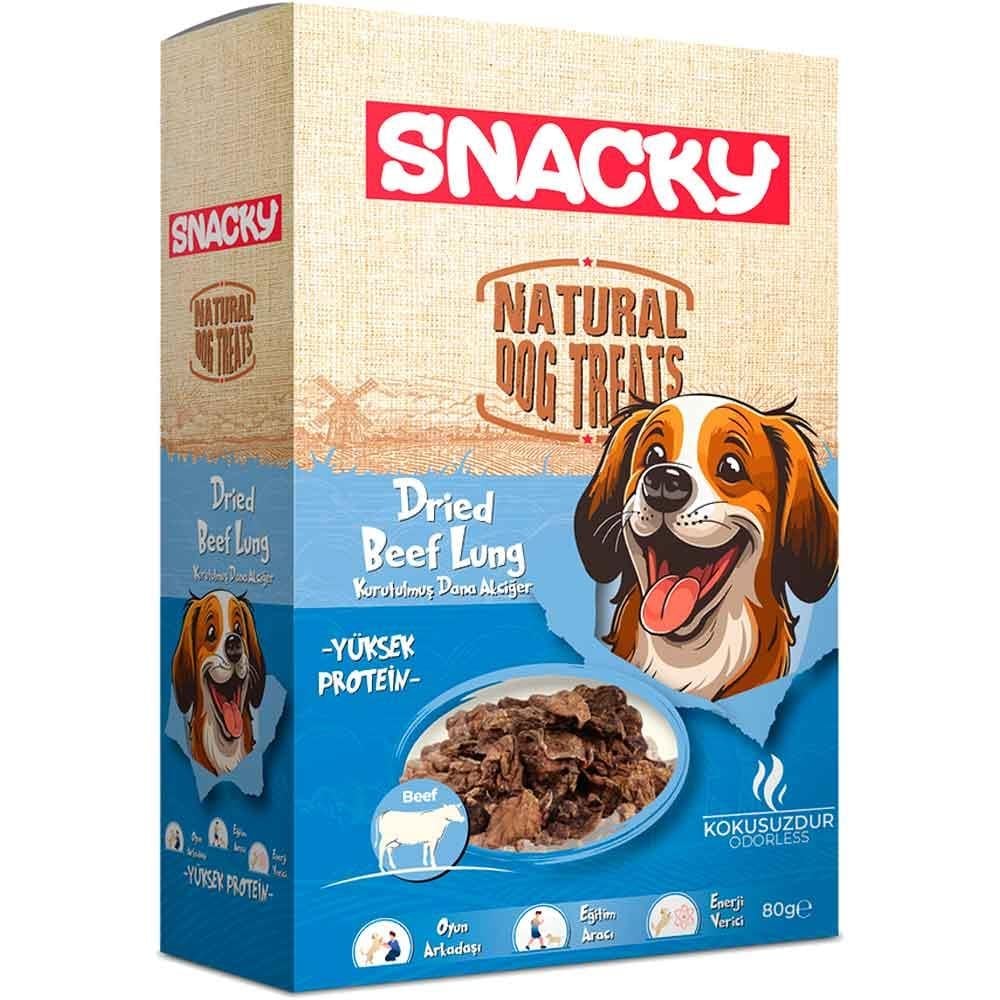 Snacky Köpek Ödülü Kurutulmuş Dana Akciğer 80 Gr