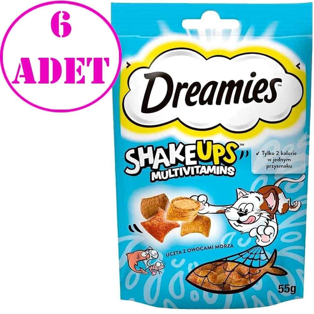 Dreamies Kedi Ödülü Shake Ups Seafood 55 Gr 6 AD