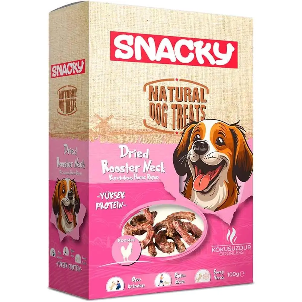 Snacky Köpek Ödülü Kurutulmuş Horoz Boyunu 100 Gr