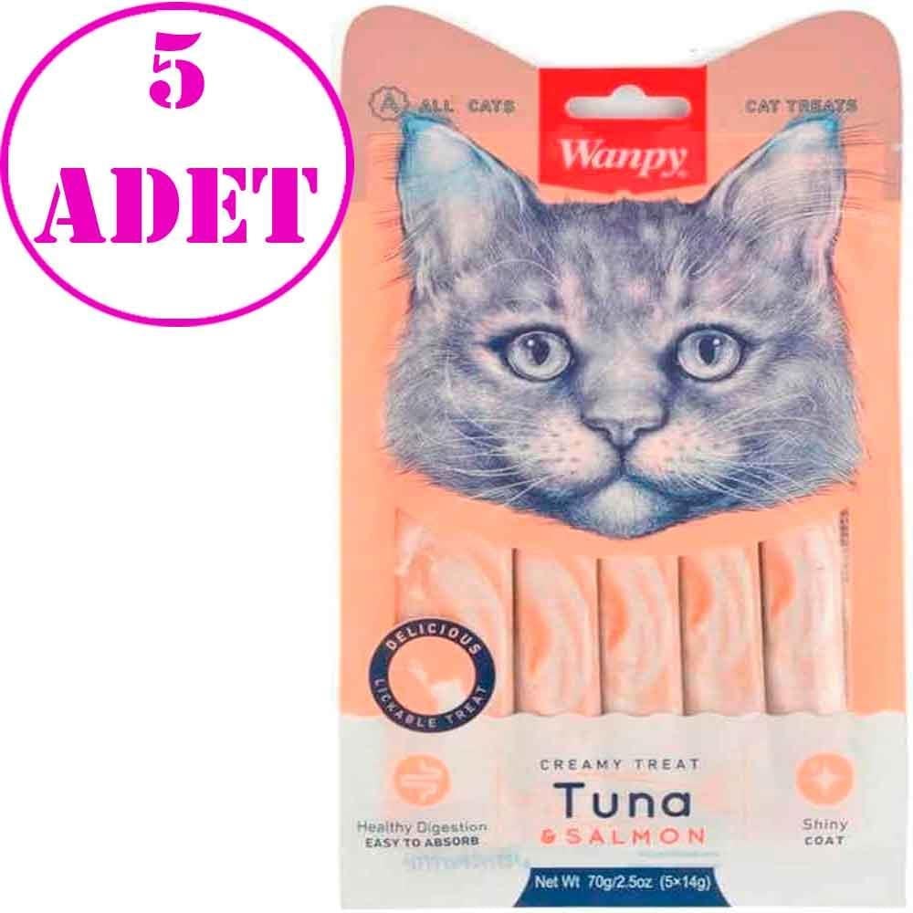 Wanpy Ton ve Somonlu Likit Kedi Ödülü 4x15 Gr 5 AD