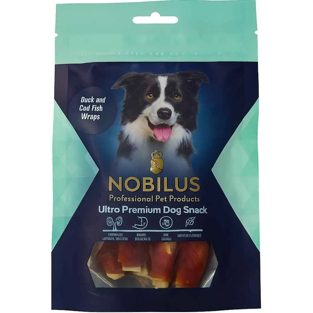 Nobilus Köpek Ödül Maması Ördek ve Morina Balığı Sargılı 80 Gr
