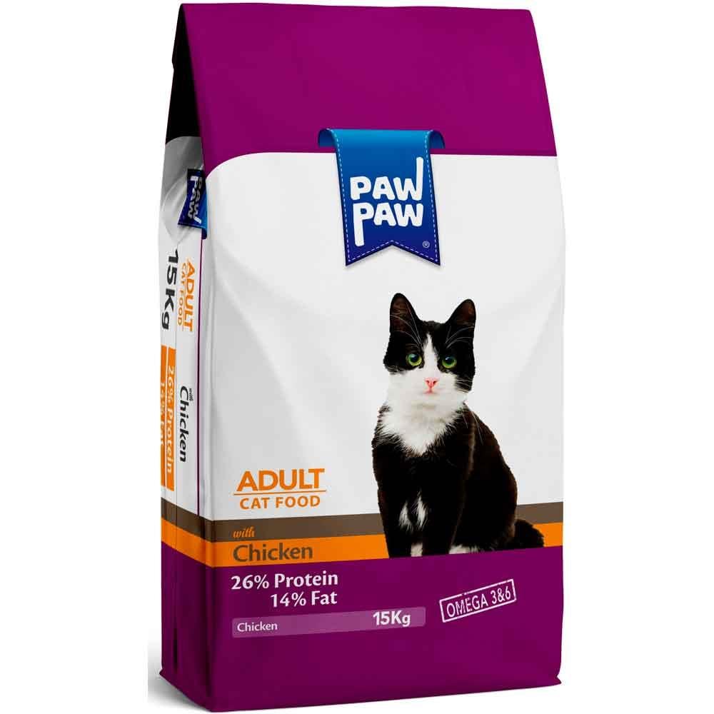 Paw Paw Tavuklu Kedi Maması 15 Kg