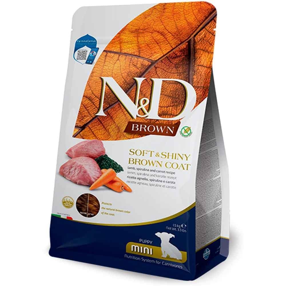 ND Brown Kuzulu Yavru Köpek Maması Spirulinalı Mini 1,5 Kg