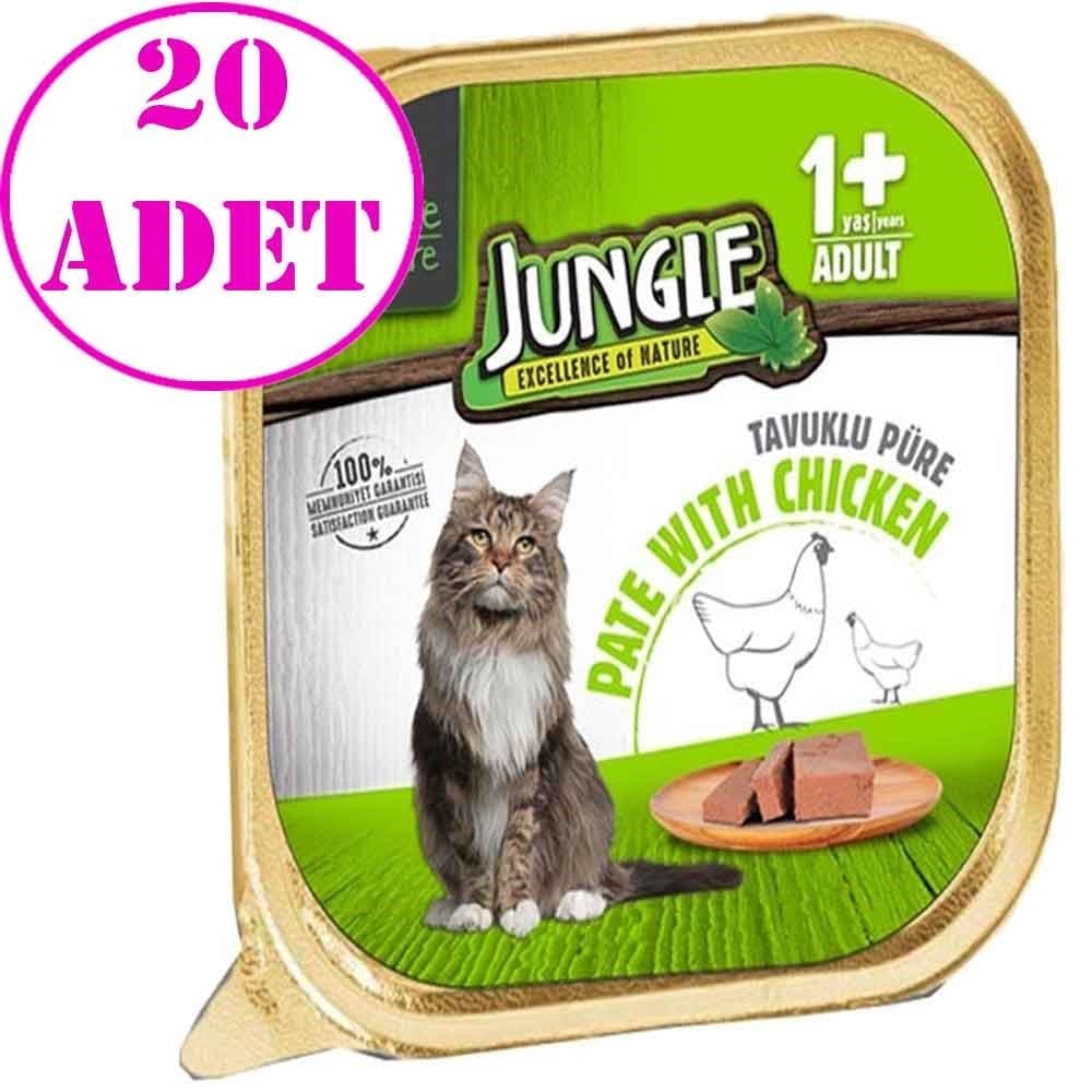 Jungle Kedi Yaş Mama Tavuklu Ezme 100 Gr 20 AD