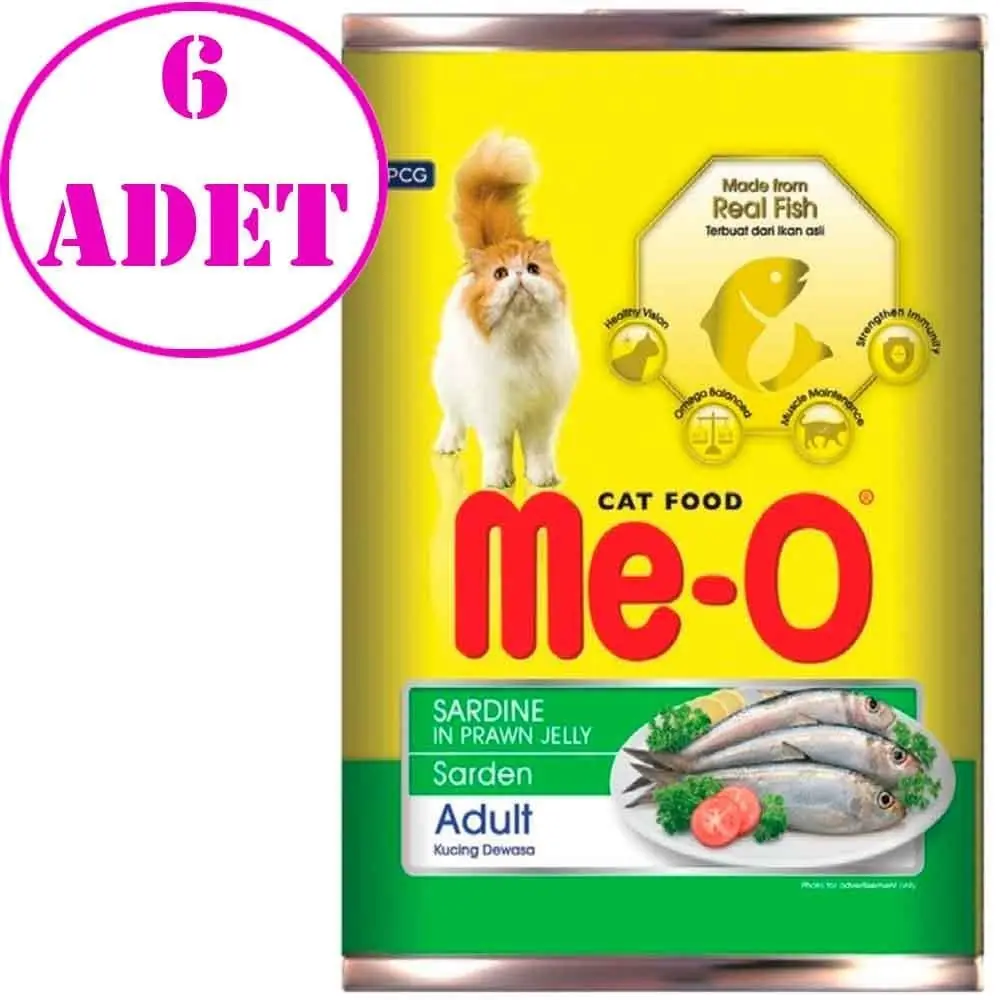 Me-O Sardalyalı Karides Soslu Kedi Konservesi 400 Gr 6 AD