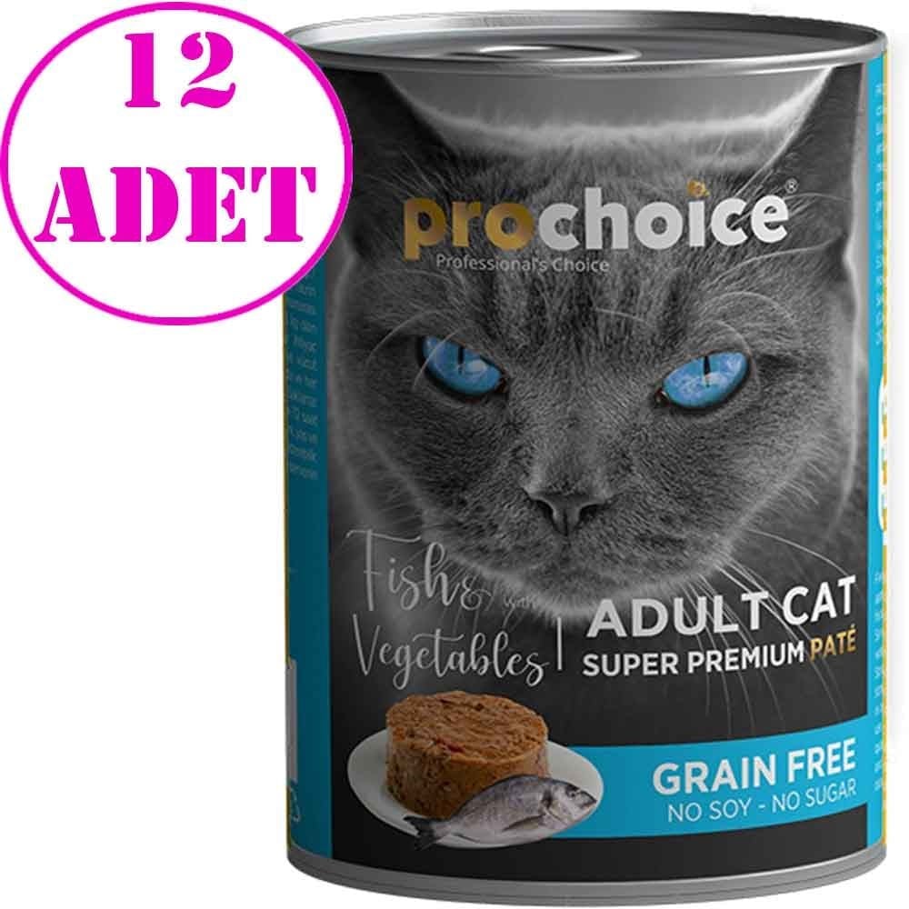 Pro Choice Balık ve Sebzeli Kedi Konservesi 400 Gr 12 AD