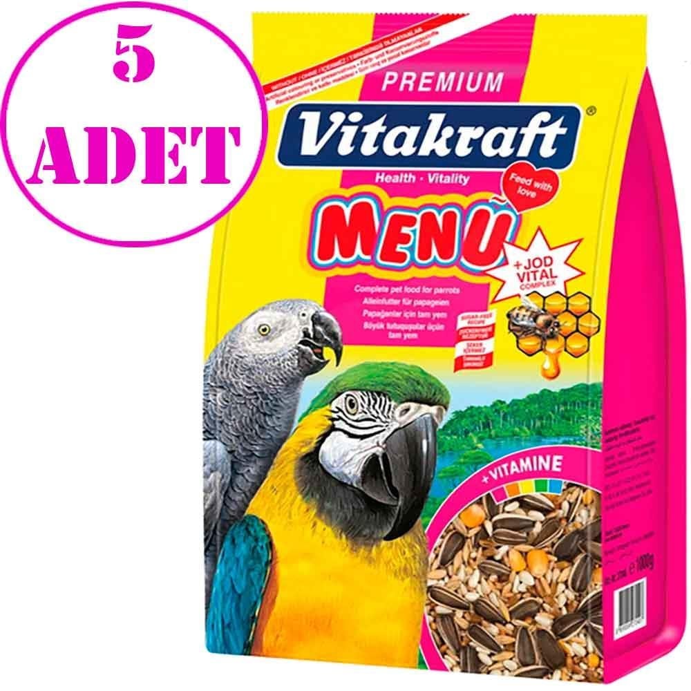 Vitakraft Papağan Yemi Premium Menü Jod Vital 1 Kg 5 AD